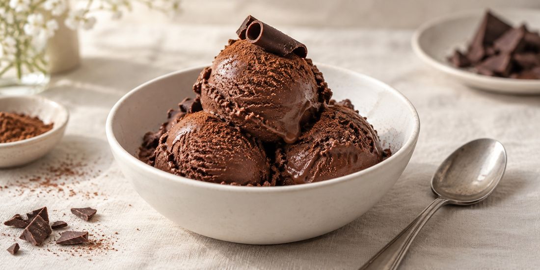 Helado de chocolate sin azúcar