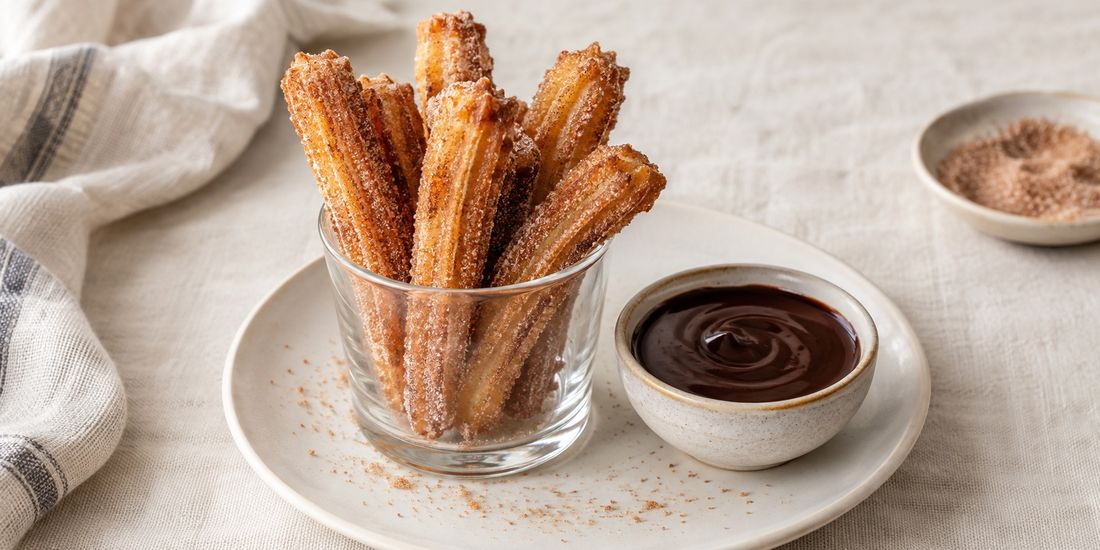 Churros al horno sin azúcar